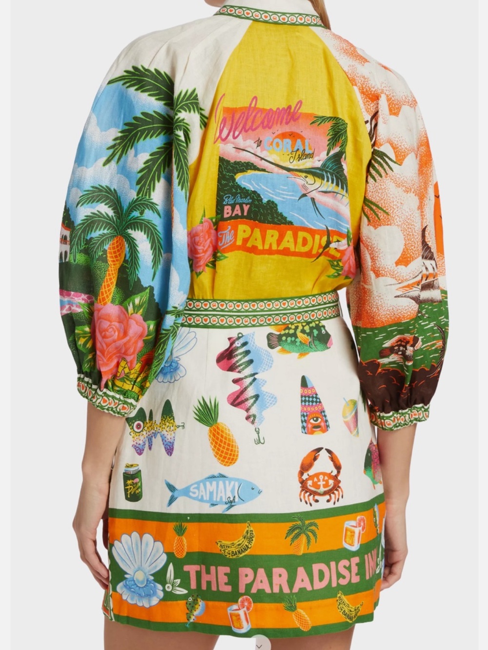 Alemais Paradiso Tropical Print Mini Dress - AU 12/ US 8 - Picture 2 of 11